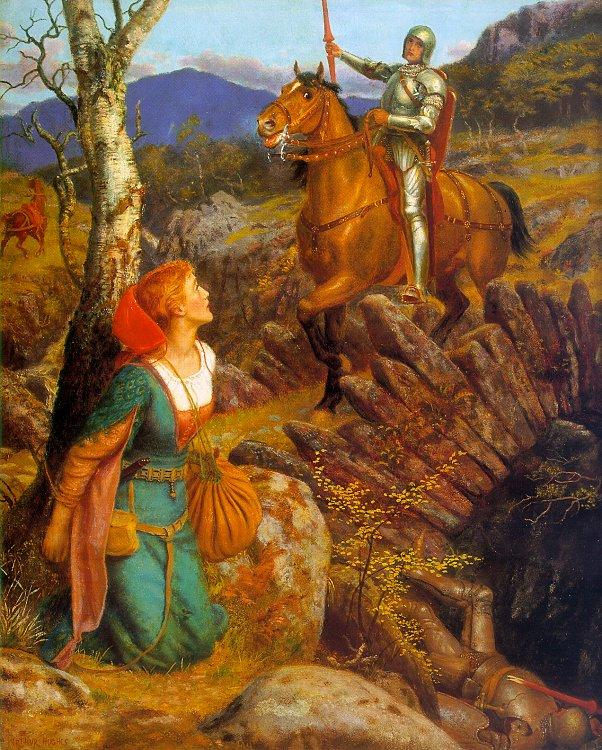 Arthur Hughes Gareth Helps Lyonors and Overthrows the Red Knight China oil painting art